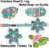 Unique Style Paws Summer Dog Collar with Floral Bow, Flamingo Bow Tie Puppy Collar, Cute Green for Small Medium Large