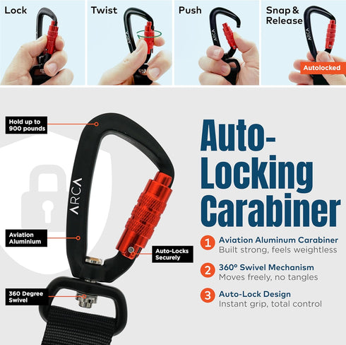 360 360) Dog Seat Belt for Car | Universal Pet Car Seatbelt with Reflective Climbing Rope, Aviation Aluminum Carabiner