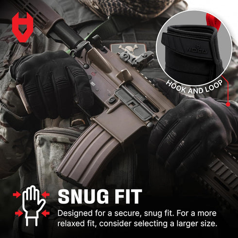 NoCry Tactical Shooting Gloves for Men, Water Resistant with Padded Knuckle Guards and Non-Slip Grip
