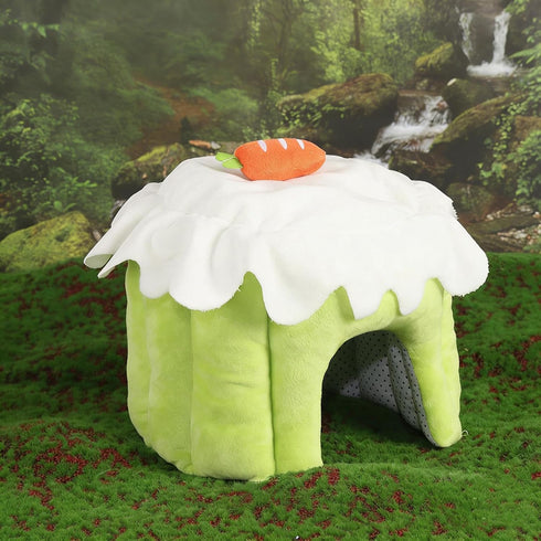 Generic 35x33cm, Chinchilla Pet Cotton Bed, Cake Shape Warm, Hamster House, House, Soft Hangable Nest, for Small Animal