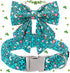Maca Bates St.Patrick's Day Lucky Clover Dog Collar with Bow Bowtie for Dogs Sailor Bow Tie Adjustable Breakaway Green Spring Collars Accessories Gift for Small Medium Large XL Puppy