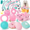 Pink Puppy Toys for Boredom - 23 Pack Chew Toys for Teething, Interactive Toys for Puppies, Cute Small Toys with Treat