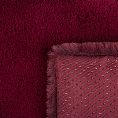 Bone Dry Faux Fur Pet Cage Liner, X-Large - 22 x 36", Cranberry