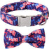 Maca Bates American Flag 4th of July Dog Collar - Bowtie Adjustable Breakaway Patriotic Accessories for Small Medium