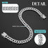 Dog Chain Diamond Collar with Secure Buckle, Metal Chain Jewelry Accessories for Small Medium Large Dogs (Silver, 8