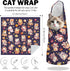 27.6"Cat Tool(6-10 lbs) Grooming Wrap, Self Adhesive Cat Wrap for Cutting Nails, Anti-Escape Calming Cat Swaddle Wrap