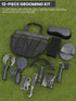 12 Set Set Horse Grooming Kit Pieces Complete Horse Brushes & Care Supplies with Organizer Tote Bag, Equine Coat