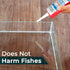 Aquarium Silicone Sealant Clear 10.5 fl oz, 100% Clear, Solvent Free, Safe for Fresh and Saltwater, Rapid Curing