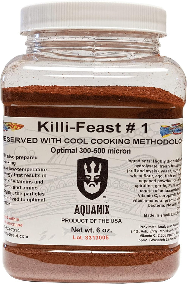 Brine Shrimp Direct KilliFeast #1 (300-500 Micron), 6 oz