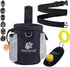 AMZNOVA Dog Treat Bag, Puppy Training Pouch, 3 Cups Snack Container for Hiking with Waistband, Black
