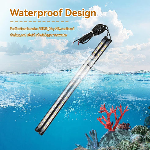 2Pack Boat Interior Lights, Waterproof Navigation Lights Marine LED Lights with Adhesive Boat Deck, Cockpit Lighting