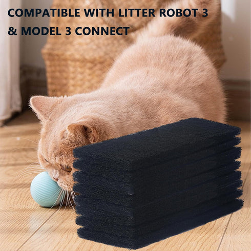 8 Pack Carbon Filters Compatible with Litter Robot 3, Replacement Filters for Odor Control from Pets
