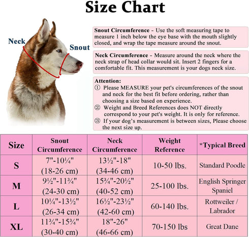 BARKLESS No Pull Dog Head Collar, Soft Padding Halter, Sturdy Halters for Large Medium Small Dogs