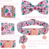 Valentine Dog Collar with Bow Tie, Cotton Pink Collar for Puppy Girl Boy Dog or Cat, XS, Neck 8-12in
