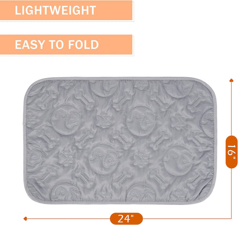 Kritter Planet Pack of 2 Waterproof Dog Bed Pads, Reversible Mat for Pets, Couch Protector for Puppy Cats 16 x 24 inch