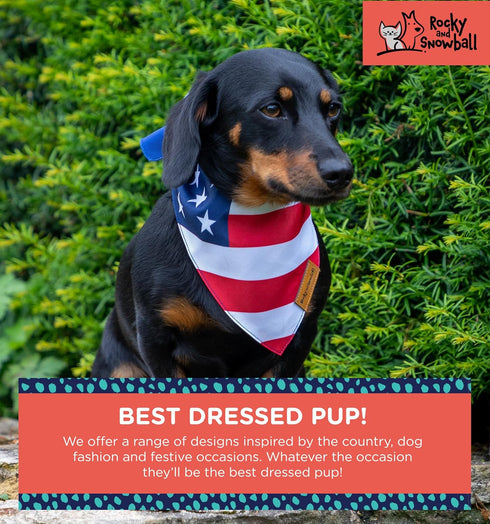 Dog Bandanas, Reversible Scarf for Medium & Large Dogs, Soft & Breathable Pet Bandanas