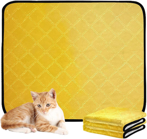 Zhirexin Lemon Yellow Washable Pee Pads for Dogs,Absorbent Reusable Puppy Pads Pet Training Pads for Whelping, Playpen