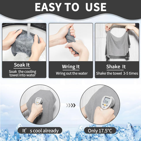 Honoson Cooling Towel Bulk, Breathable Chilly Towel for Neck, Face, Microfiber Towel for Gym, Travel, Yoga, Running