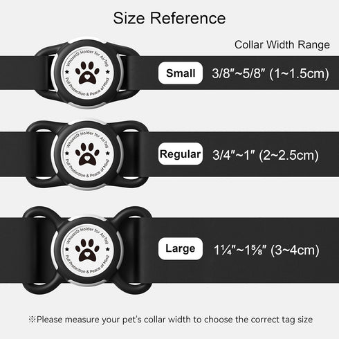 Airtag Dog Collar Holder, Durable Waterproof Protective Case for Dog Collar - for Dogs and Cats (Blue, Small)