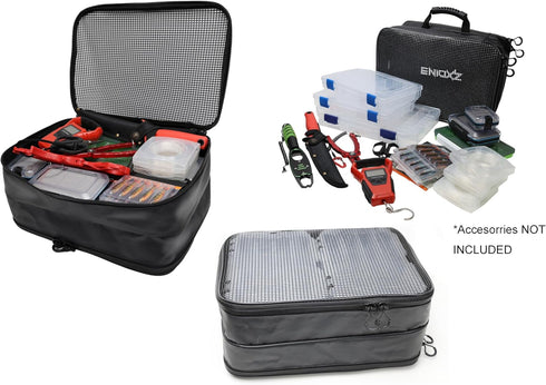 Large Double Sided PVC Mesh Tackle Bags Wallet | Heavy Duty Water-Resistant Fish Grab Bag with Optimal Drainage