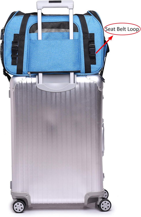 EliteField (3 21" 12" 13" Soft Pet Carrier Year Warranty, Airline Approved) Soft Sided Dog Puppy Cat Carrier Travel Bag