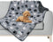 PetAmi Waterproof Dog Blanket - Medium Large Dog Couch Cover, Fleece Washable Throw, 40x60 Paw Print Gray