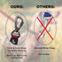 KZV5048-15S 4" Long Reflective Heavy Duty Click Lock Hook Leash with Locking Carabiner Clip - Blue