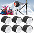 Ski Straps, Adjustable Hook and Loop Fixing Straps for Carrying Narrow Wide Fat Skis, 6 Pcs