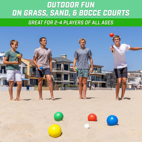 90 mm Sets GoSports Bocce Ball - Outdoor Lawn Game - Composite or Resin