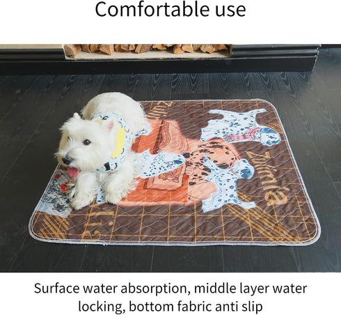 ZuLiMia 2 Pack (31*36 Inch, 2 Reusable Puppy Changing Pads, Washable Dog Diaper Pads, Non-Slip, Absorbent and Leak