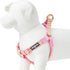 Blueberry Pet Step-in Velvety Polka Dot Flocking Dog Harness, Baby Pink, Chest Girth 26" - 39", Large, Adjustable