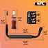 HUHOLE Heavy Duty Garage Ladder Hooks, 4PC Black Wall Mount Ladder Hangers with Jumbo Arm