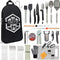 BOMKI Grilling and Camping Cooking Utensils Set for The Outdoors BBQ -