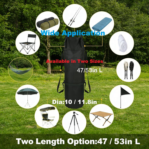 MtuxuYR (48" 10") Bag,600D 2 Travel(1 Pack) XL X Camping Storage Oxford Fabric Gear Bag with Adjustable Shoulder Straps