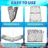 3 Set Arrowbash Castable Crab Trap with Red Gauge and Bait Clip Foldable Crab Trap Snare Crabbing Net Equipment