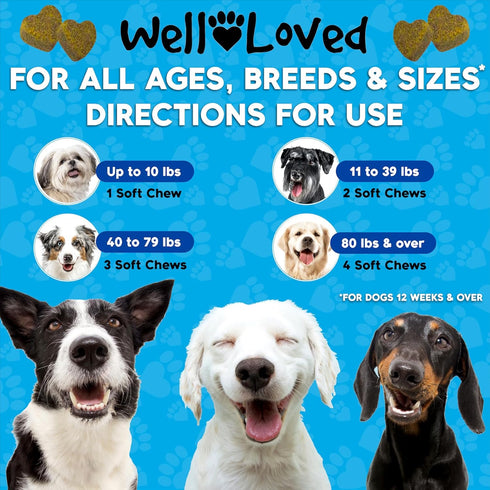 120 Well Loved Glucosamine for Dogs - Joint Supplement for Dogs, Made in USA, Vet Developed, Glucosamine Chondroitin
