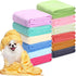 Moukeren 12 Pcs Microfiber Dog Towels Bulk, 20'' x 39'' Absorbent Soft Bath Towels for Small Medium Dogs