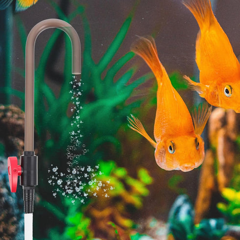 2 Pcs Aquarium Hook Water Changer, Bent Wall Mounted Fish Tank Water Changer with Flow Switch