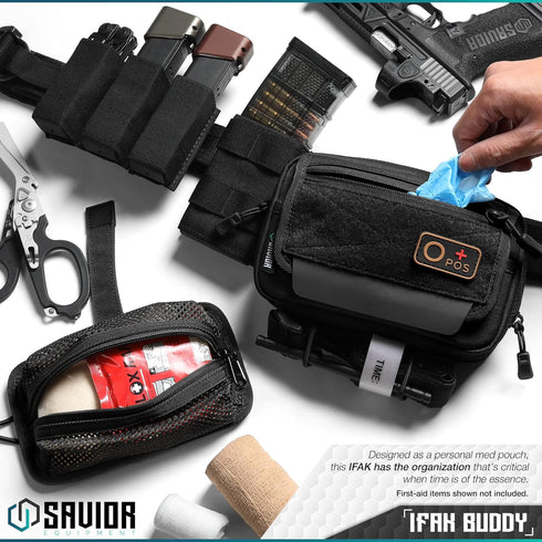 Backpack/Belt Savior Equipment IFAK Buddy Tactical First-Aid Kit Rip Away MOLLE Pouch Emergency EMT Utility