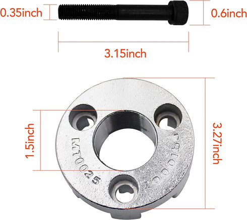 Lifting Adapter MT0025 for Yamaha 5.3 V8, 4.2 V6, F200B, F115B, F425, MT0022, Non-Verado Mercury (1.5" x16 TPI thread)