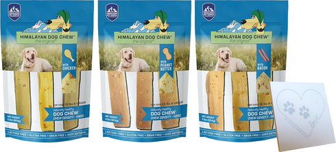 Himalayan Yak Chews Variety Pack for Small Dogs 15 Lbs & Smaller, 100% Natural, Gluten Free, Grain Free - 3 Flavors: