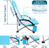 (1-Pack Beach Chairs Beach Chairs for Adults Folding Camping Chair with High Mesh Back w/Carry Bag and Cup Holder