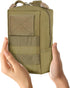 IronSeals Tactical Molle EDC Pouch, Multi-Purpose Compact Pack, Water-Resistant Utility Pouch with Flag Patch