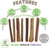 Nature Gnaws Bully Sticks for Dogs 5-6" (8oz) - Long Lasting Natural Beef Chew Bones for Large Dogs