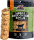 Redbarn All-Natural Large Beef Cheek Rolls for Dogs, Chicken & Carrot Glazed - 4 Pack, Grain-Free Chew Treat