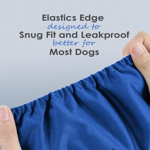wegreeco Washable Dog Diapers - Pack of 3 Male Dog Belly Wraps (Black, Blue, Olive, Medium)