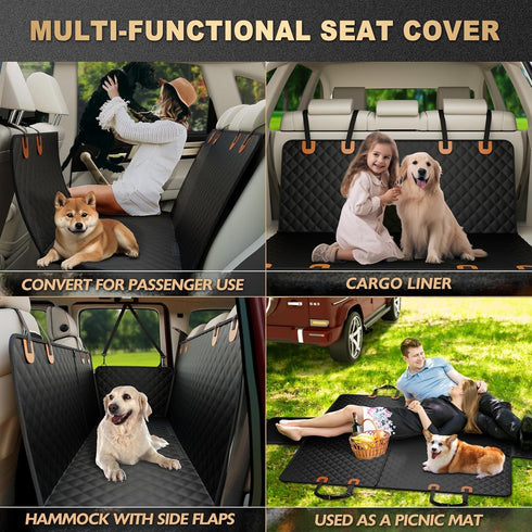 K KNODEL 100% Hammock, Dog Seat Cover, Waterproof Car Seat Cover for Pets, Pet Seat Cover Dog Heavy Duty Scratch Proof