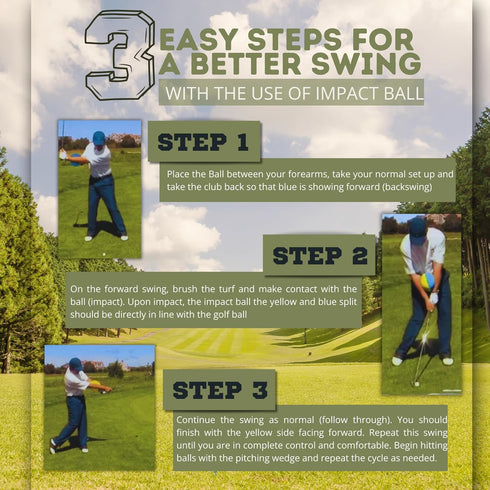 Golf Swing Impact Training Balls - Available in Large, Medium, and Small Sizes