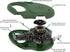 TUG Oval 360° Tangle-Free Retractable Dog Leash with Integrated Waste Bag Dispenser (Large, Green)