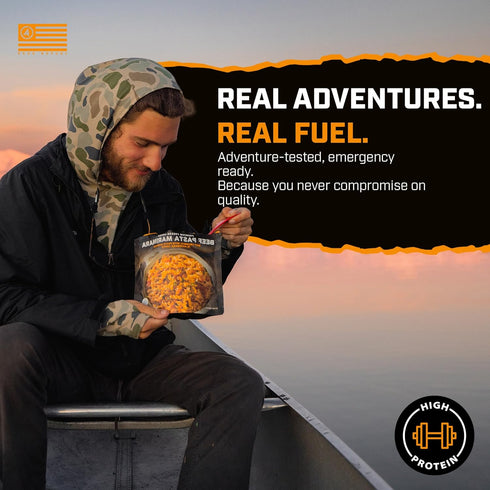 49g 1040 100% Backpacking 2 (2 Peak Refuel Beef Pasta Marinara | Protein | Calories | Real Meat | Premium Freeze Dried
